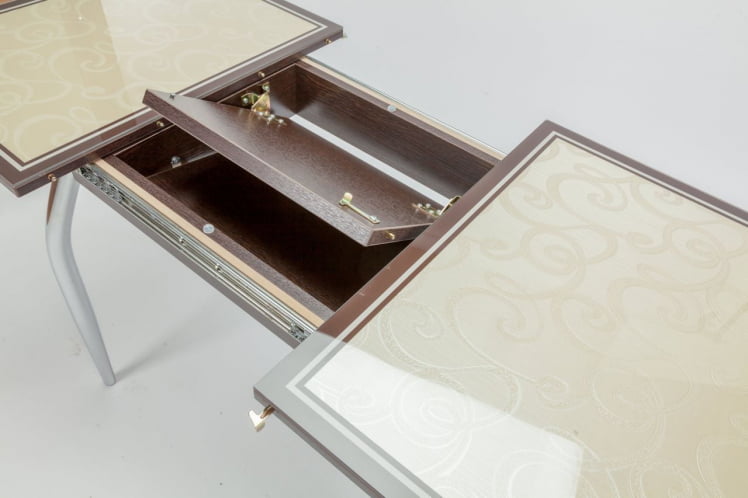 Стол обеденный Аспен КЗ(6195) венге,завитки крем_3