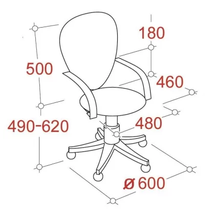 Кресло ЕЧаир-222 ПC 622253 Черное / EChair-222 PC_1
