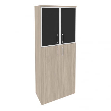 Шкаф высокий широкий ОНИКС О.СТ-1.7Р блаcк Дуб Аттик / ONIX O.ST-1.7R black_0