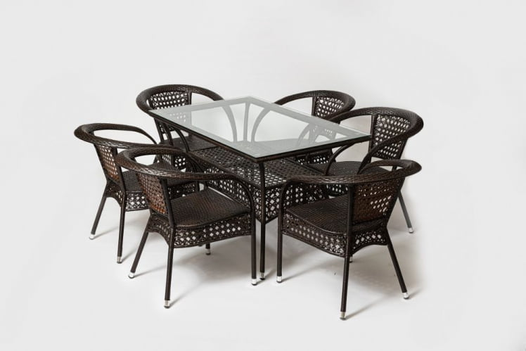 Комплект садовой мебели (стул РC 16 / стол РТ -А 206) Коричневый / RC RT_0