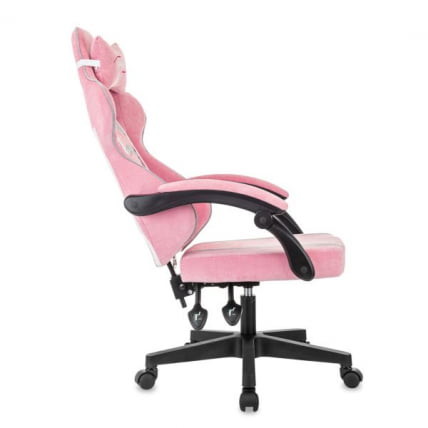 Кресло компьютерное БРАБИКС Шоотер ГМ-123, 2 подушки, ткань, розовое/серое / BRABIX Shooter GM-123,_4