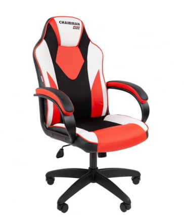 Кресло геймерское CХАИРМАН ДРАЙВ (ГАМЕ) 17 черный/красный/белый / CHAIRMAN (GAME)_0