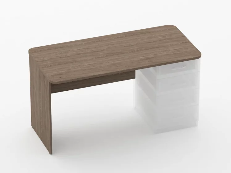 Стол прямой под встроенную тумбу Глассй 1.101.14Пр Дуб Верцаска / Glassy_0