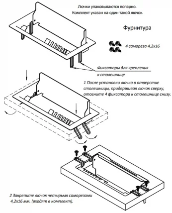 Люк для проводов с органайзером Дека Д-039 / Deka_4