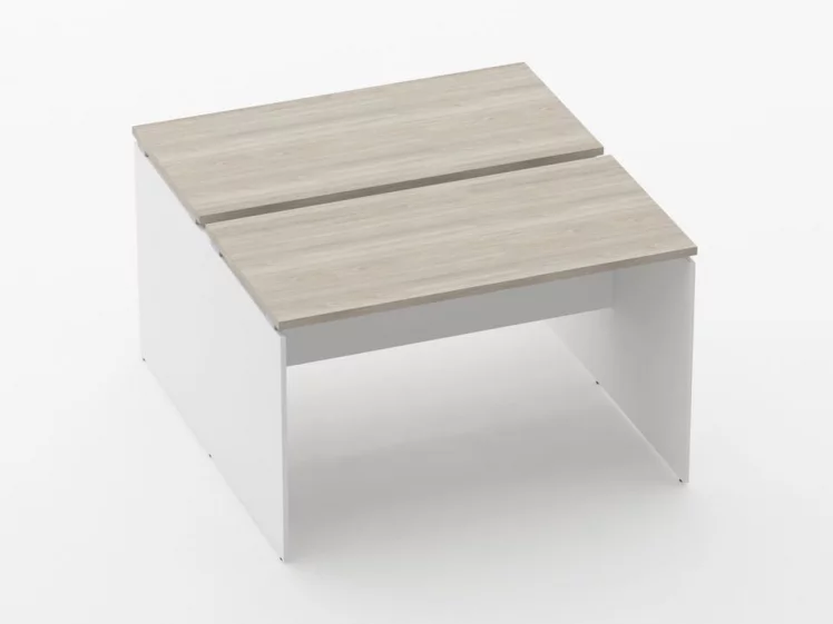 Рабочий модуль Дека ЛДСП каркас 75.125.12 Дуб Сантана светлый/Белый / Deka_0