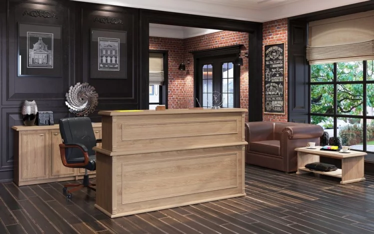 Стойка ресепшен РМС 090 Дуб девон / RMS_3
