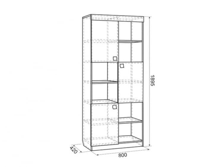 Стеллаж Энерджи МДЕ-03 Дуб сонома Белый / MDE-03_1