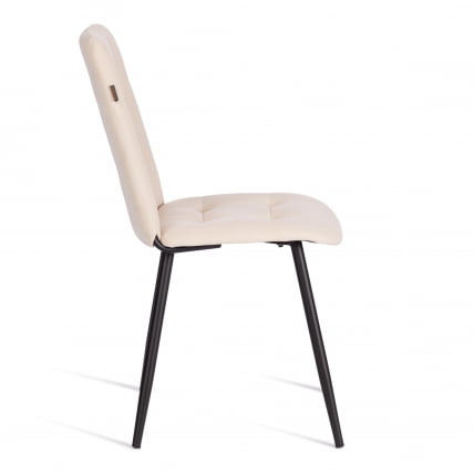 Стул обеденный Асти флок , 47х54х86, молочный, 4 / Asti_1