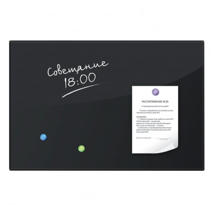 Доска магнитно-маркерная стеклянная БРАУБЕРГ 40х60 см Черная / BRAUBERG_3