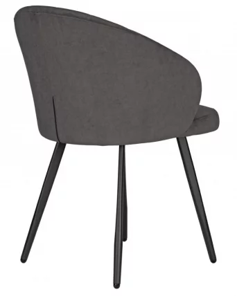 Стул обеденный ДОБРИН НАОМИ (ЭМАЛЬ ЧЕРНЫЙ МУАР велюр Катаниа Чоколате) / DOBRIN NAOMI Catania Chocolate)_5