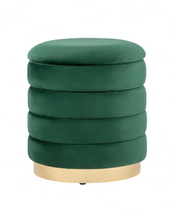 Пуф Франсис с ящиком велюр Зеленый_0