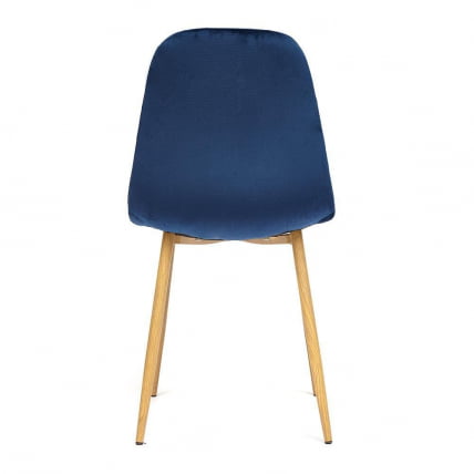 Стул БРЕЕЗЕ (мод. 4724) металл/ткань, 44х48х87см,темно-синий/натуральное дерево / BREEZE (mod._3