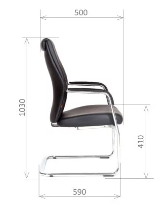 Кресло для посетителя CХАИРМАН ВИСТА  В Коричневое / CHAIRMAN VISTA V_2