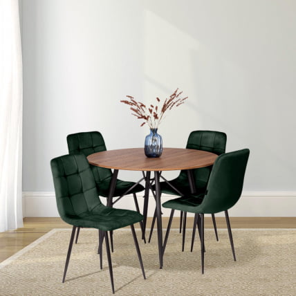 Стул CХИЛЛЙ (мод. ДЖСC-220) Велюр/металл , 44,5х52,5х88 см, дэрк греен (темно-зеленый) ХЛР57 / черный / CHILLY (mod. JSC-220) dark green HLR57_6