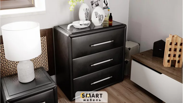 Комод со стеклом Элис Темный_0
