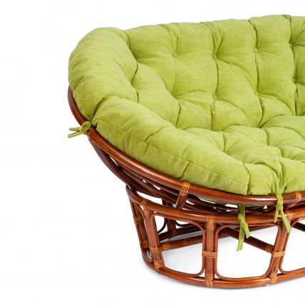 Диван МАМАСАН/МАМАСАН 23/02 В /с подушкой/ подушка 182х119 см, 169х102х80 см, Когнаc (коньяк), флок, олива, 23 / MAMASAN/МАМАСАН W Cognac_5