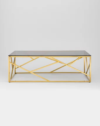 Журнальный стол АРТ ДЕКО 120кс60 золото стекло смоке / 120x60 smoke_2