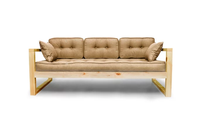 Диван трехместный ДЕмоку Д-3 бежевый_натуральный / DEmoku_1
