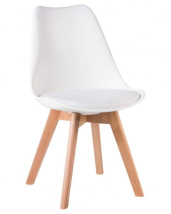 Стул обеденный ДОБРИН ДЖЕРРЙ СОФТ (ножки светлый бук, цвет сиденья белый (В-02)) 4 шт / DOBRIN JERRY SOFT (W-02))_1