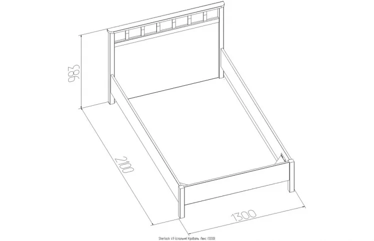 Кровать Люкс (1200) Шерлоcк 49 Орех шоколадный (спальня) / Sherlock_1