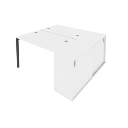 Рабочая станция с опорным шкафом-купе Метал Сйстем Б.РС-СШК-1.2 Белый/Антрацит / Metal System_0