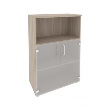 Шкаф средний широкий (2 низких фасада стекло) ОНИКС О.СТ-2.2 Дуб Аттик / ONIX O.ST-2.2_0