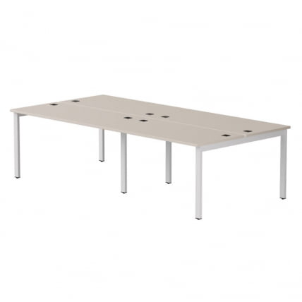 Бенч-система на 4 места на металлокаркасе, опоры 90 гр Еверпроф ЕВО 254С119 Кашемир Белый / Everprof EVO 254S119_0