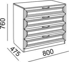 Комод Остин Модуль №6 Ясень шимо светлый/белый_4