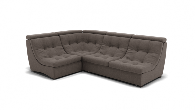 Диван Монако-3 (ЗР) Цвет фасада: Серо коричневый; Тип: Универсальный; Материал фасада: Металл/Велюр_0