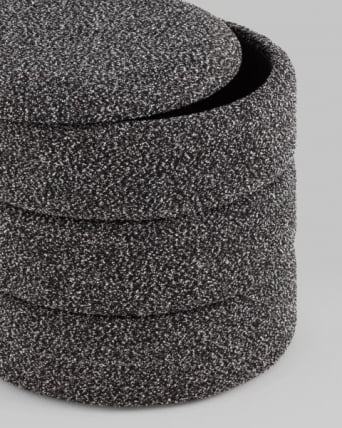 Пуф с ящиком Хиве С букле черный меланж / Hive S_2