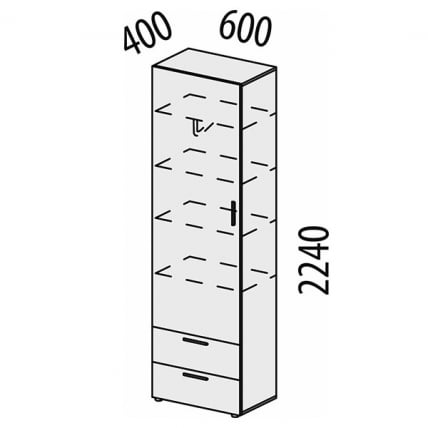 Шкаф-пенал (лев/прав) Джерси 602.16_9