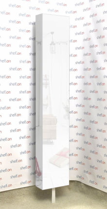 Поворотный шкаф в белом стекле Зоом Вхите Белый / Zoom White_1