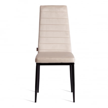 Стул Еасй (мод. ДЖСC02-1) металл, флок, 41 х 52 х 96 см, беиге (молочный) ХЛР2 / черный / Easy (mod. JSC02-1) beige HLR2_4