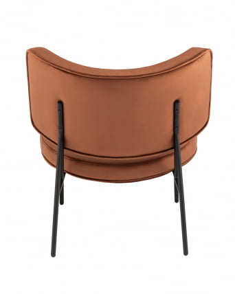 Кресло Дистриcт Лоунге велюр Шоколадный / District Lounge_3