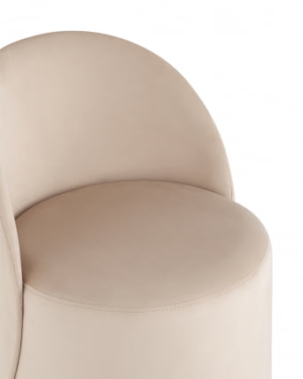 Пуф Лореен вращающийся велюр Молочный / Loreen_6