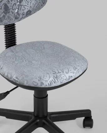 Кресло компьютерное детское УМКА Кат анд Догс Серый / Cat and Dogs_7