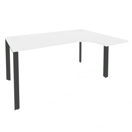 Стол эргономичный правый на П-образном м/к ОНИКС О.МП-СА-4Р Белый Бриллиант/Антрацит / ONIX O.MP-SA-4R_0