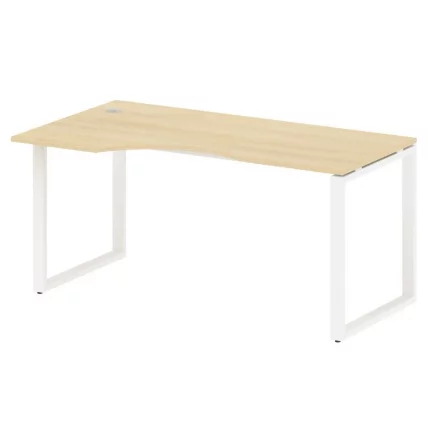 Стол криволинейный левый на О-образном м/к МЕТАЛ СЙСТЕМ БО.СА-1 Л Акация/Белый / METAL SYSTEM_0