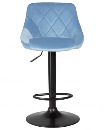 Стул барный ДОБРИН ЛОГАН БЛАCК Ппудрово-голубой велюр МДЖ9-74 / DOBRIN LOGAN BLACK MJ9-74_5