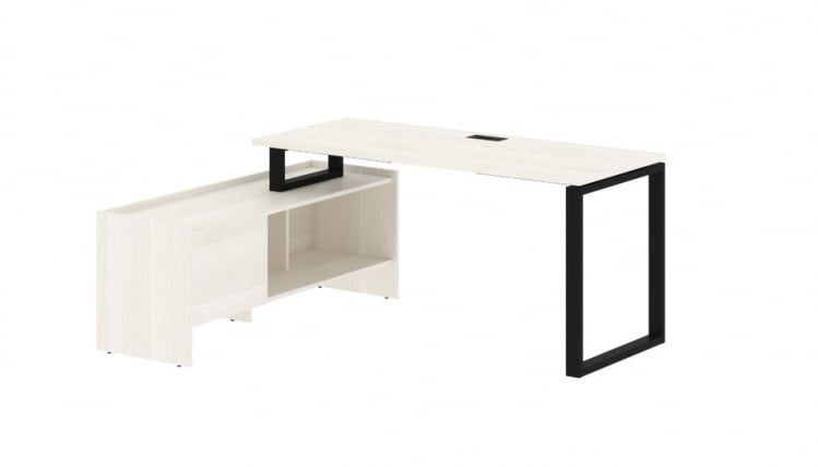 Стол с тумбой ЕДИС ЕКCТ 17614 Ясень Траун Черный / EDIS EQCT_0