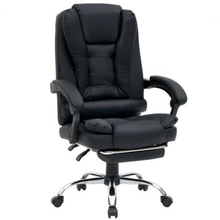 Кресло офисное с функцией вибромассажа CРОМЕКС (КРОМЕКС) Чилл МС-005 экокожа черное / CROMEX Chill MS-005_0