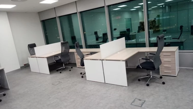 Стол прямой Дека ЛДСП каркас 75.07.16 Дуб Сантана светлый/Белый / Deka_10