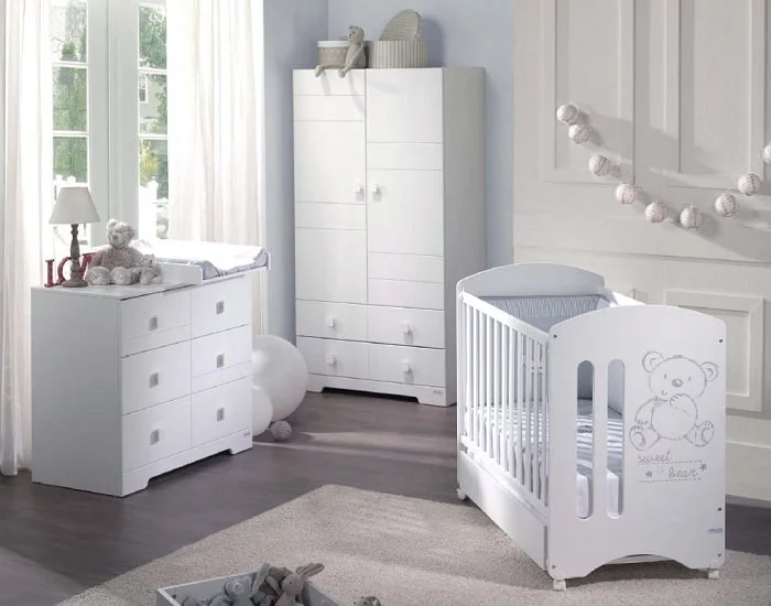 Кровать Микуна Свеет Беар 120кс60 Вхите с матрацем CХ-620 / Micuna Sweet Bear 120x60 White CH-620_2