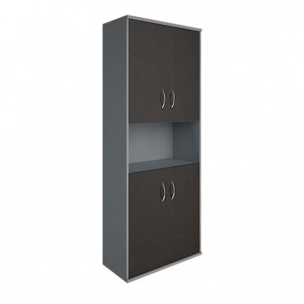 Шкаф высокий широкий Рива А.СТ-1.5 Венге/Металлик / Riva_0