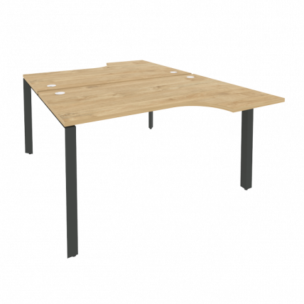 Рабочая станция на П-образном м/к ОНИКС О.МП-Д.СА-2 Тиквуд Светлый/Антрацит / ONIX O.MP-D.SA-2_0
