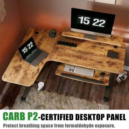 Стол для компьютера угловой (правый) c электрической регулировкой по высоте ЕУРЕКА ЕРК-Л60Р-РБ / c EUREKA ERK-L60R-RB_8