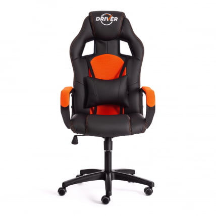 Кресло ДРИВЕР (22) кож/зам/ткань, черный/оранжевый, 36-6/ТВ-07 / DRIVER 36-6/TW-07_4