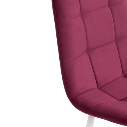 Стул CХИЛЛЙ МАКС Велюр/металл , 45 х 54 х 90 см , темная фуксия/белый / CHILLY MAX_8