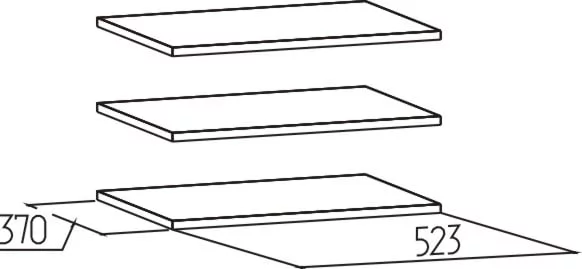 Полки Маиолика 18 Ясень Шимо светлый / Maiolica_2