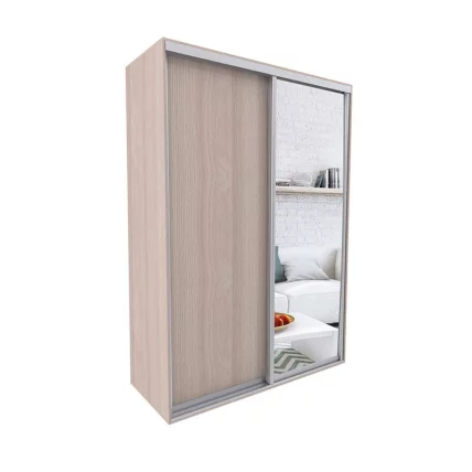 Шкаф-купе 2-х дверный Акцент-Сим ДЗ 1000х600  Ясень шимо светлый_0